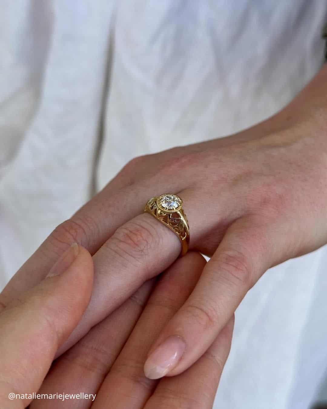 Vintage Nature Inspired Engagement Rings