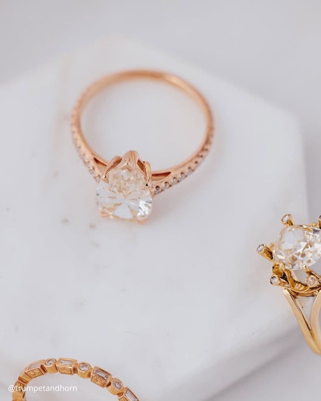 Vintage Rose Gold Engagement Rings