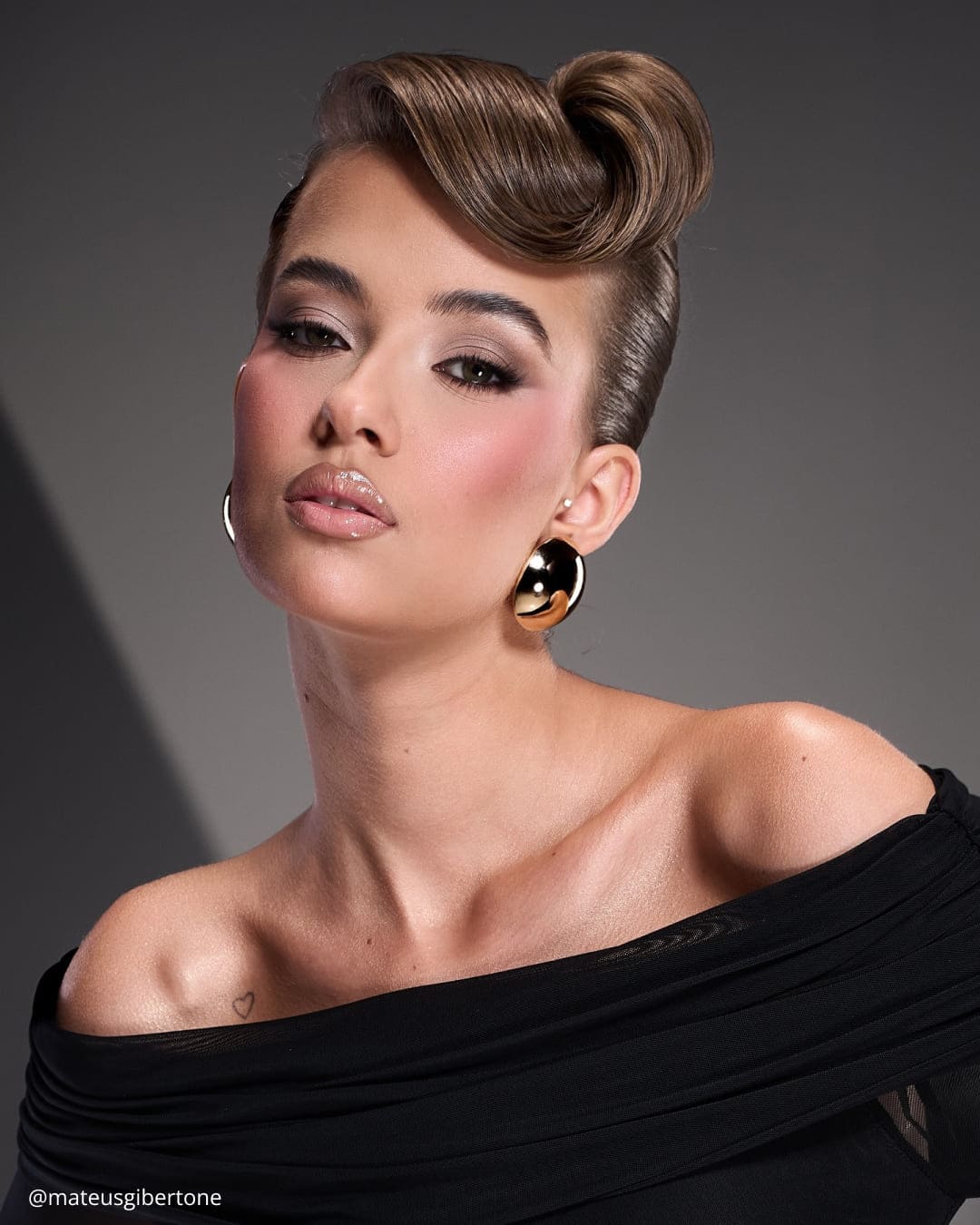 Retro Inspired Victory Roll Updos