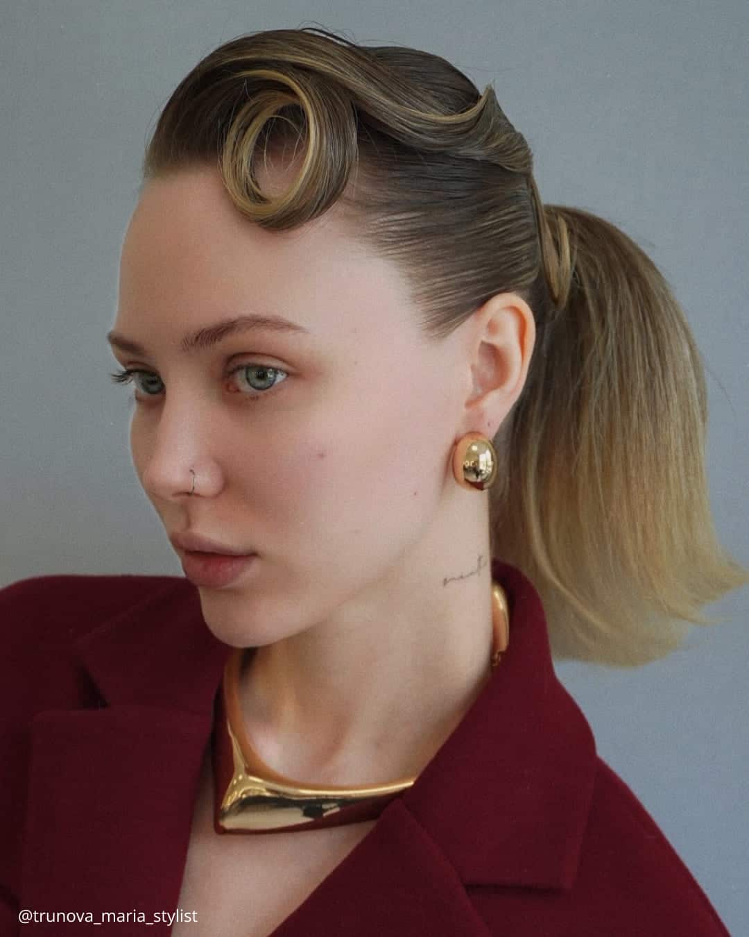 Retro Inspired Half Up Half Down