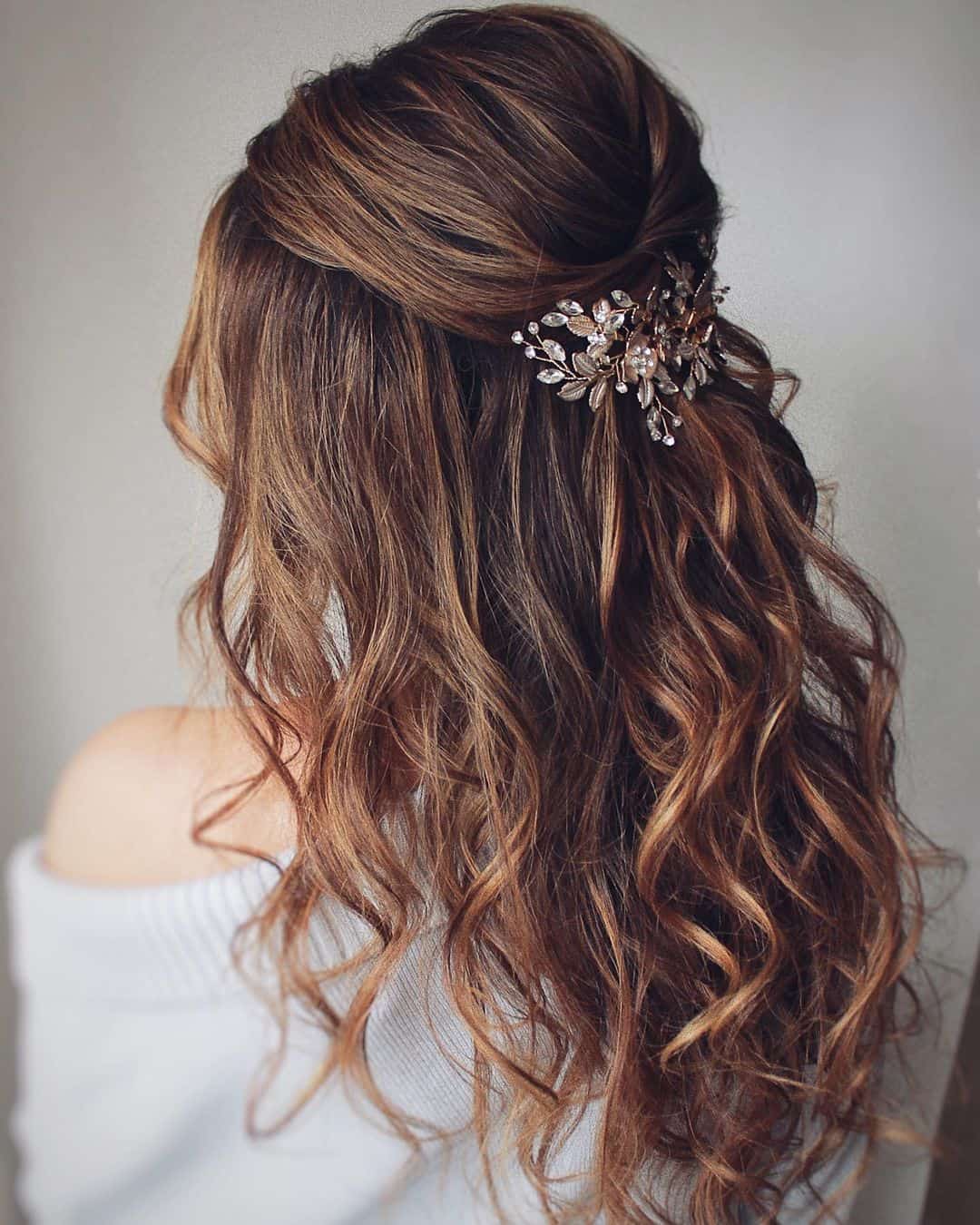 Fine Hair Wedding Half Updos For Thin Hair