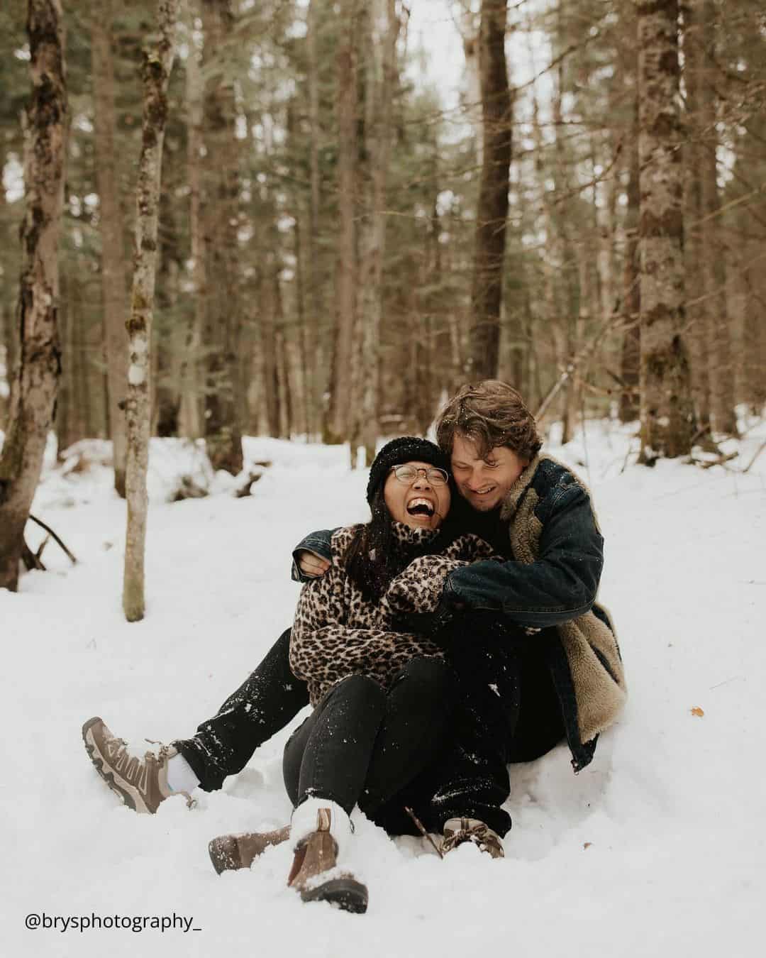 Engagement Photos In The Snow