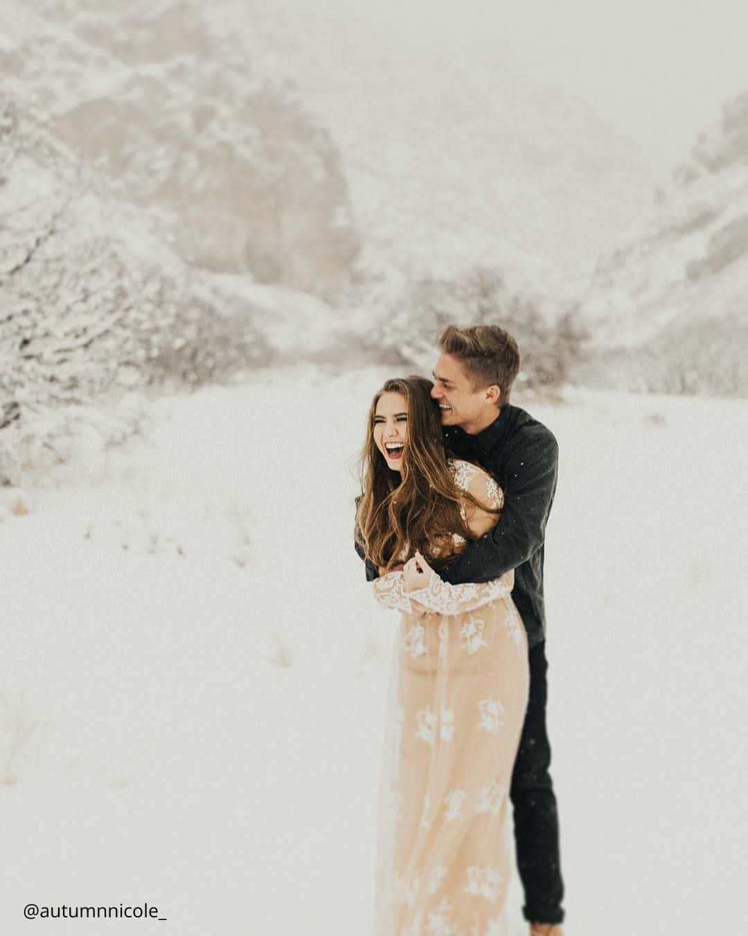 Engagement Photos In The Snow