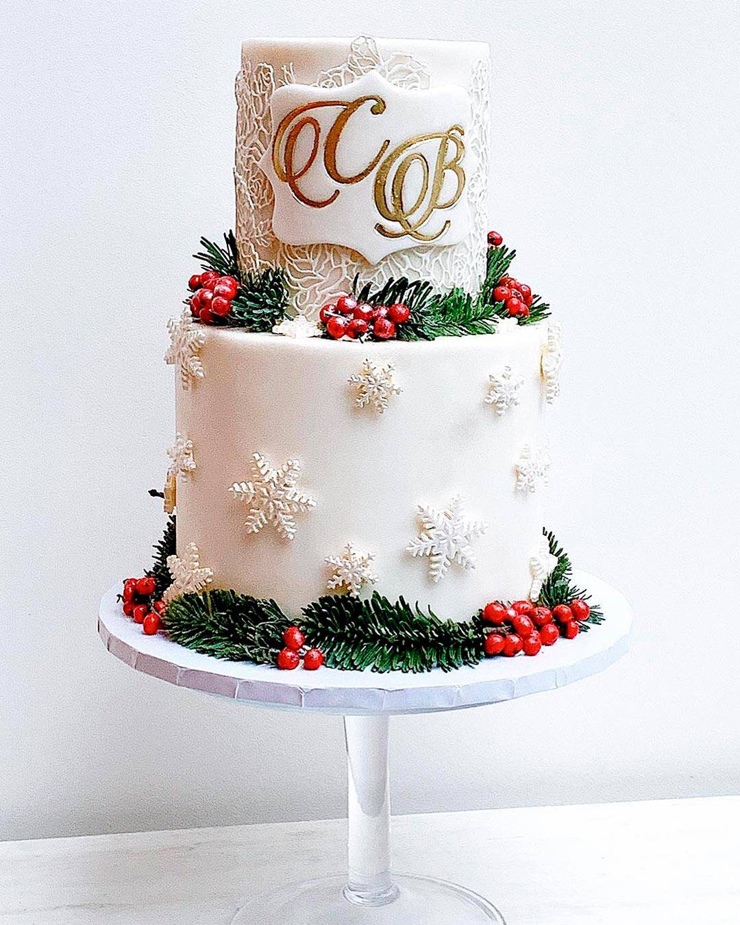 Sparkly Winter Wedding Cakes