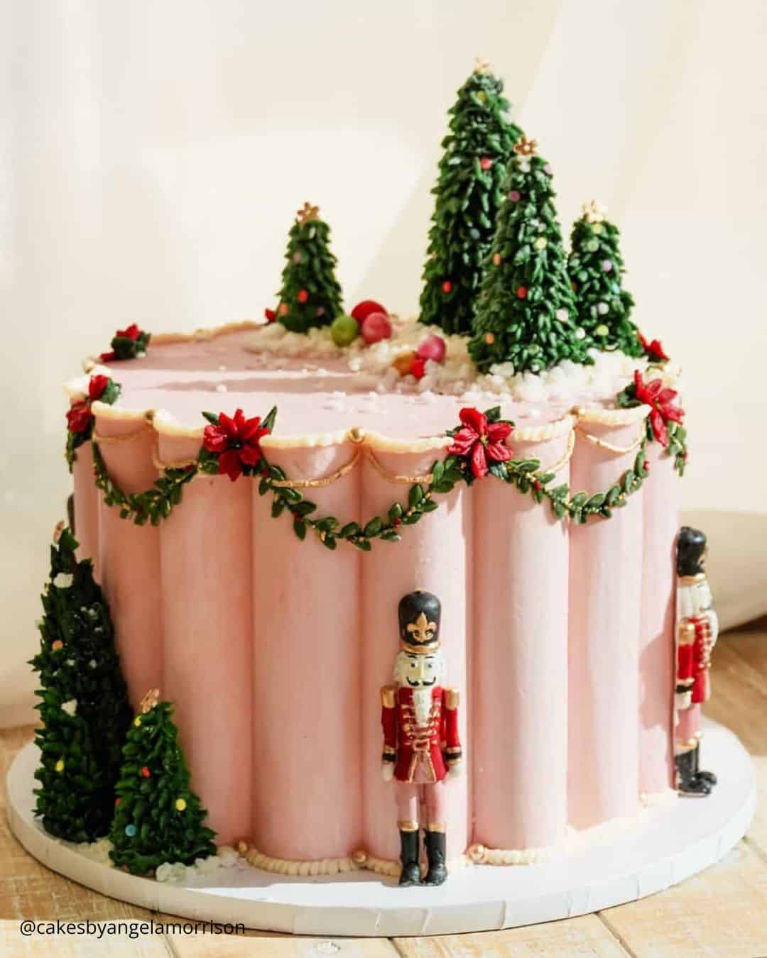 Wedding Cake with Red Accent
