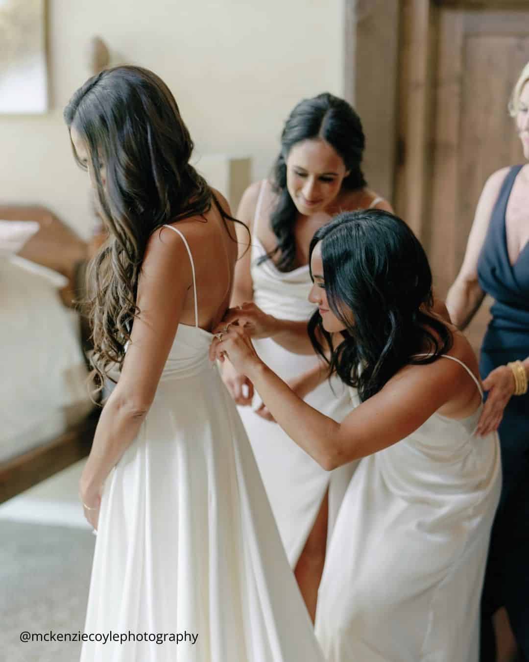 Bride Putting On Garter