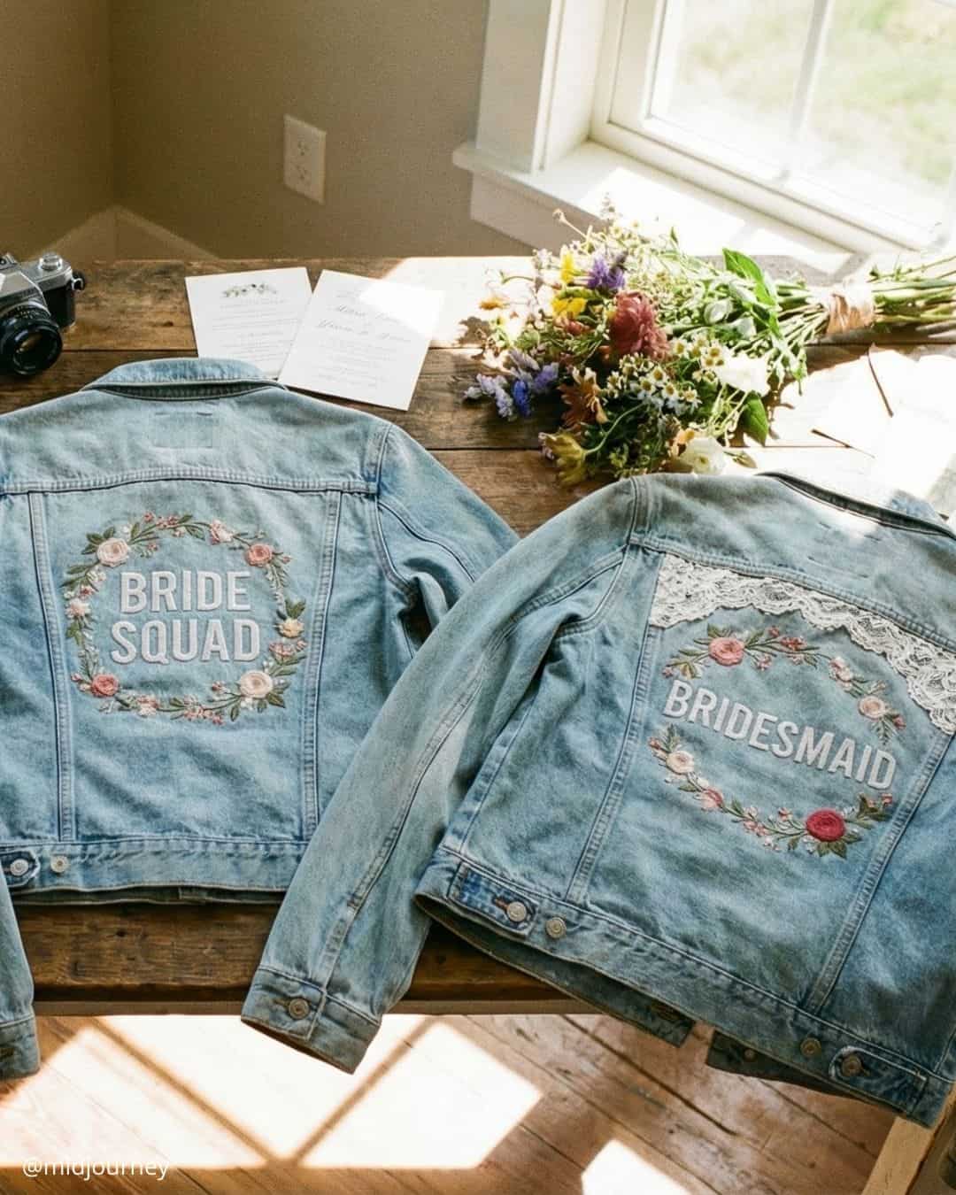 Bride Tribe In Custom Denim Jackets