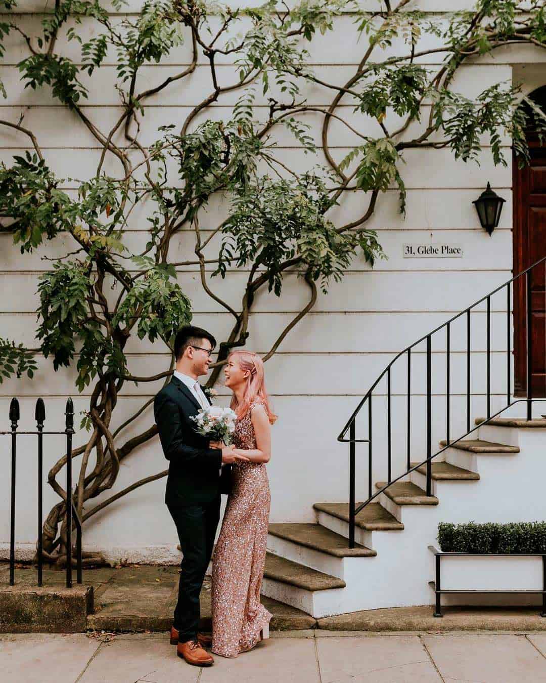 Black and Gold Wedding Attire