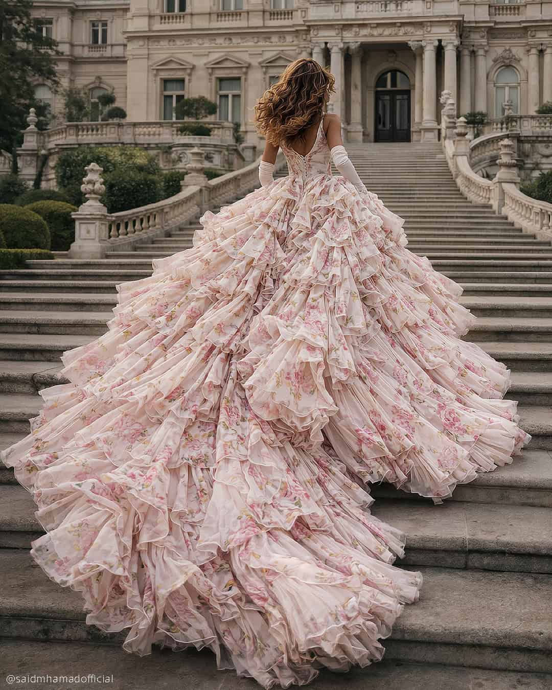 Lace Floral Dresses For Wedding