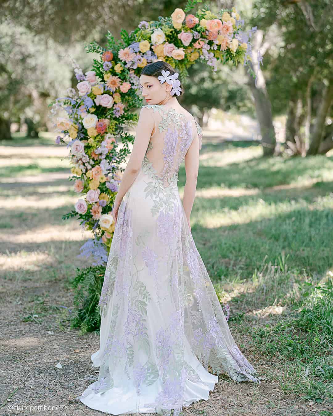 Lace Floral Dresses For Wedding
