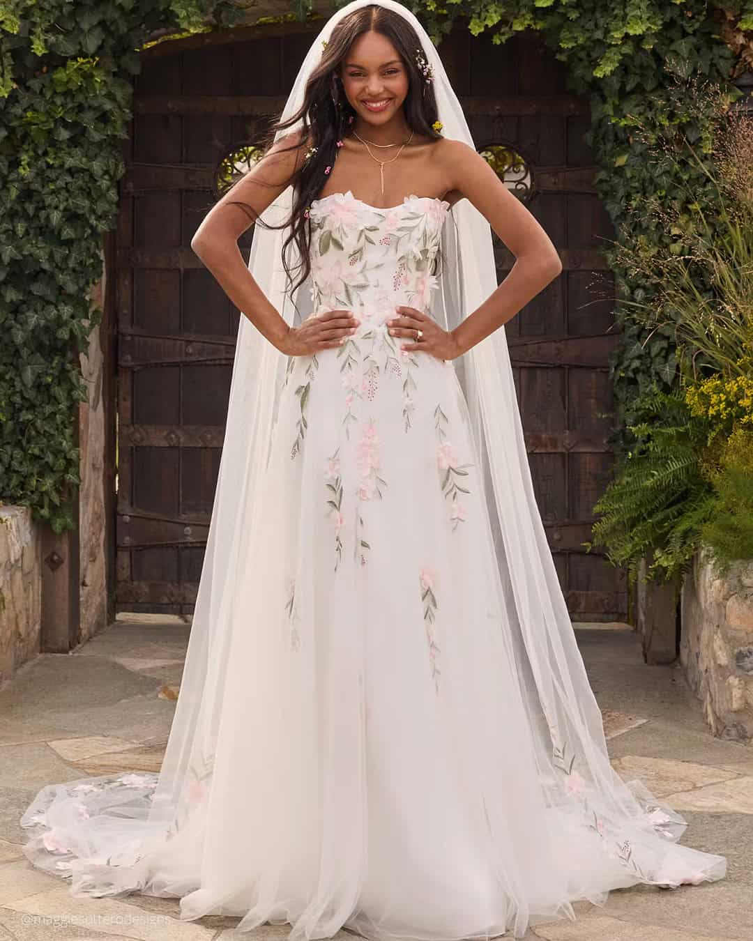 Bohemian Floral Wedding Dresses