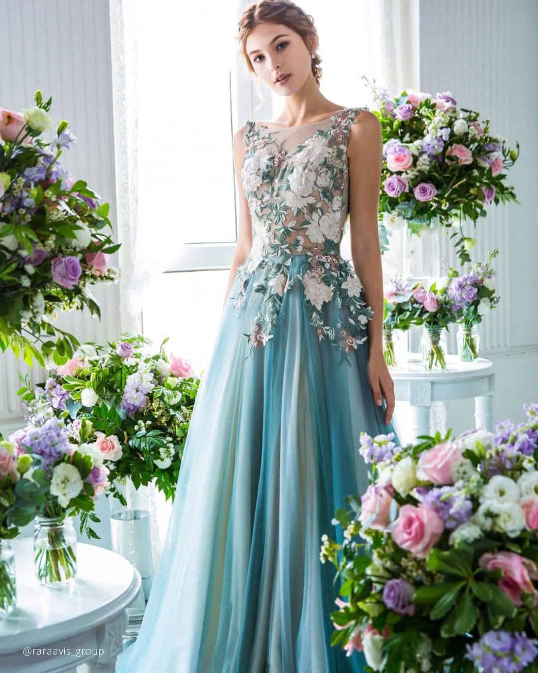 Bohemian Floral Wedding Dresses
