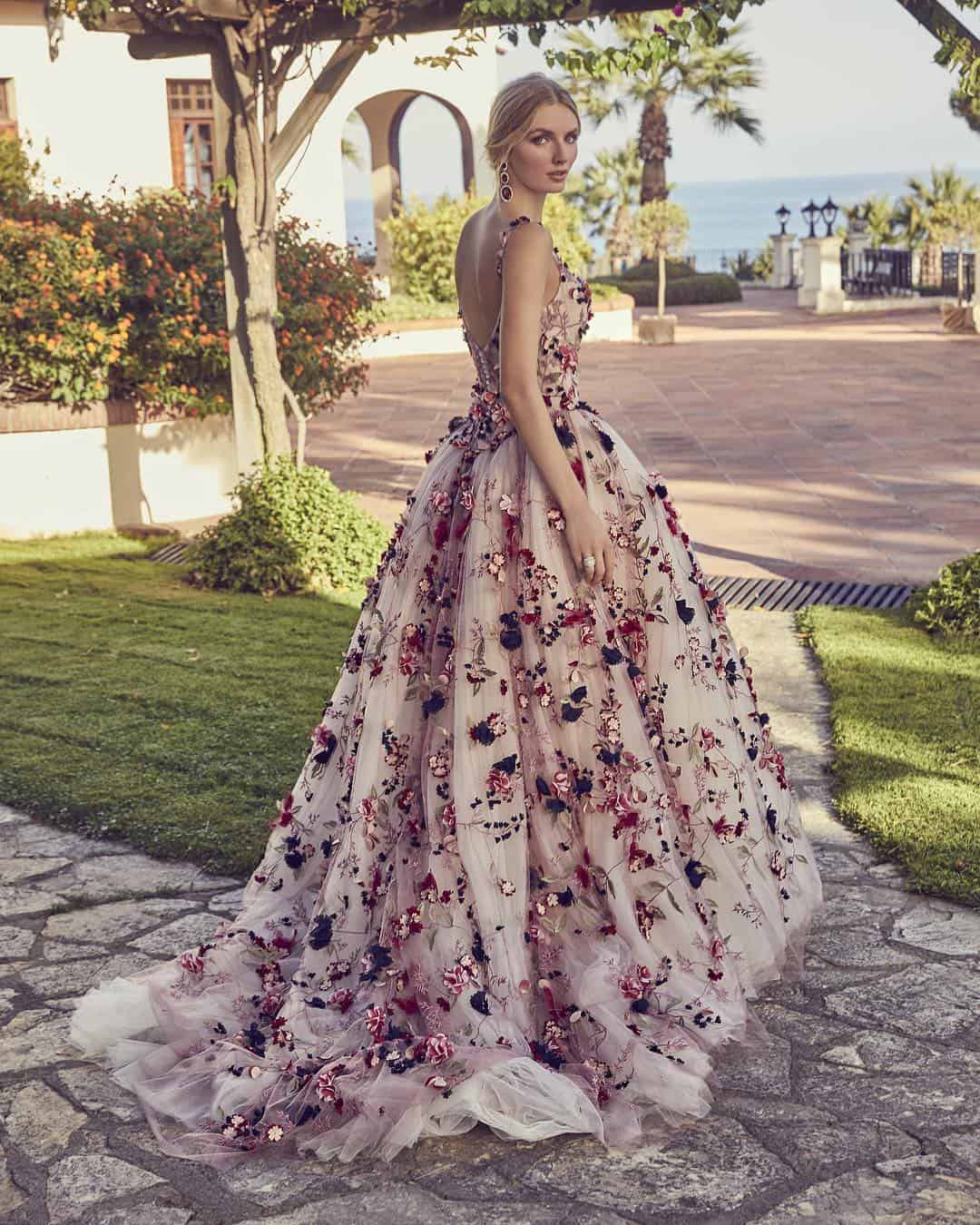 Short Floral Wedding Dresses