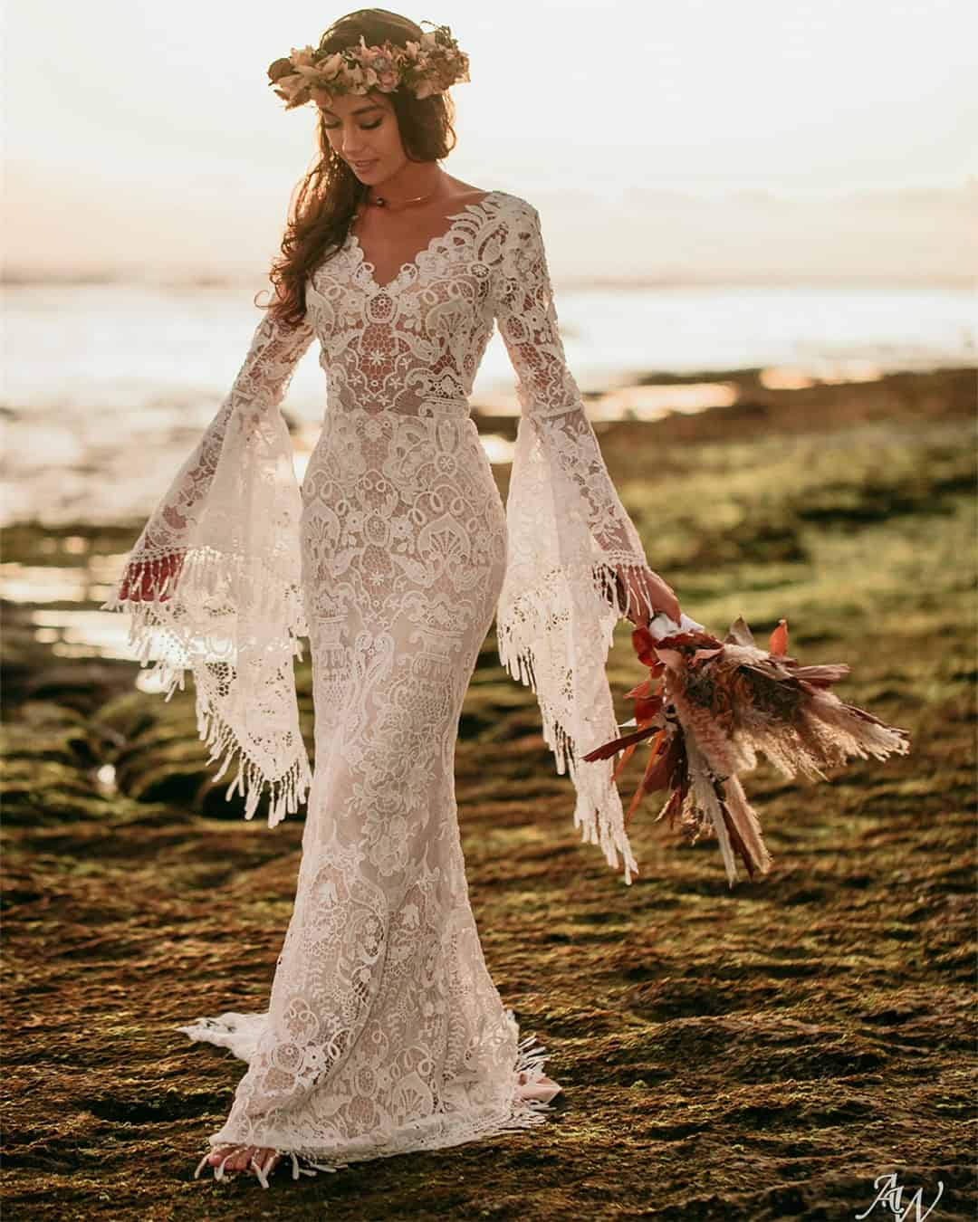 Short Floral Wedding Dresses