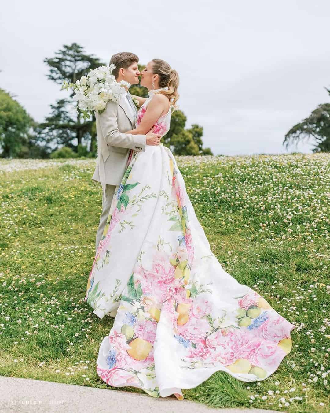 Watercolor Wedding Floral Dresses