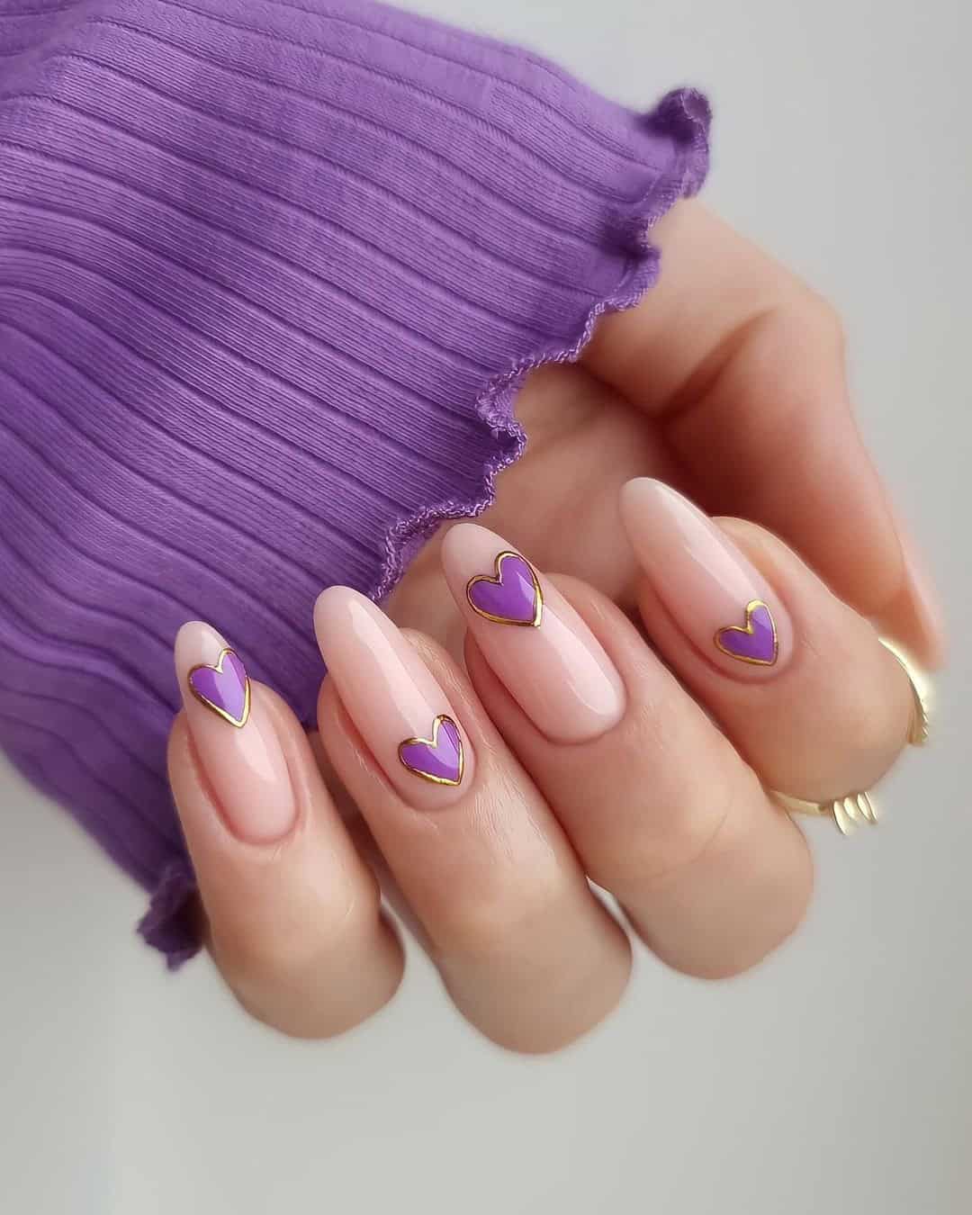 Classic Elegance In Purple Nail Designs