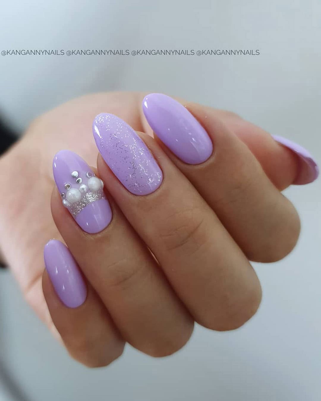 Vintage Purple Nail Designs For Brides