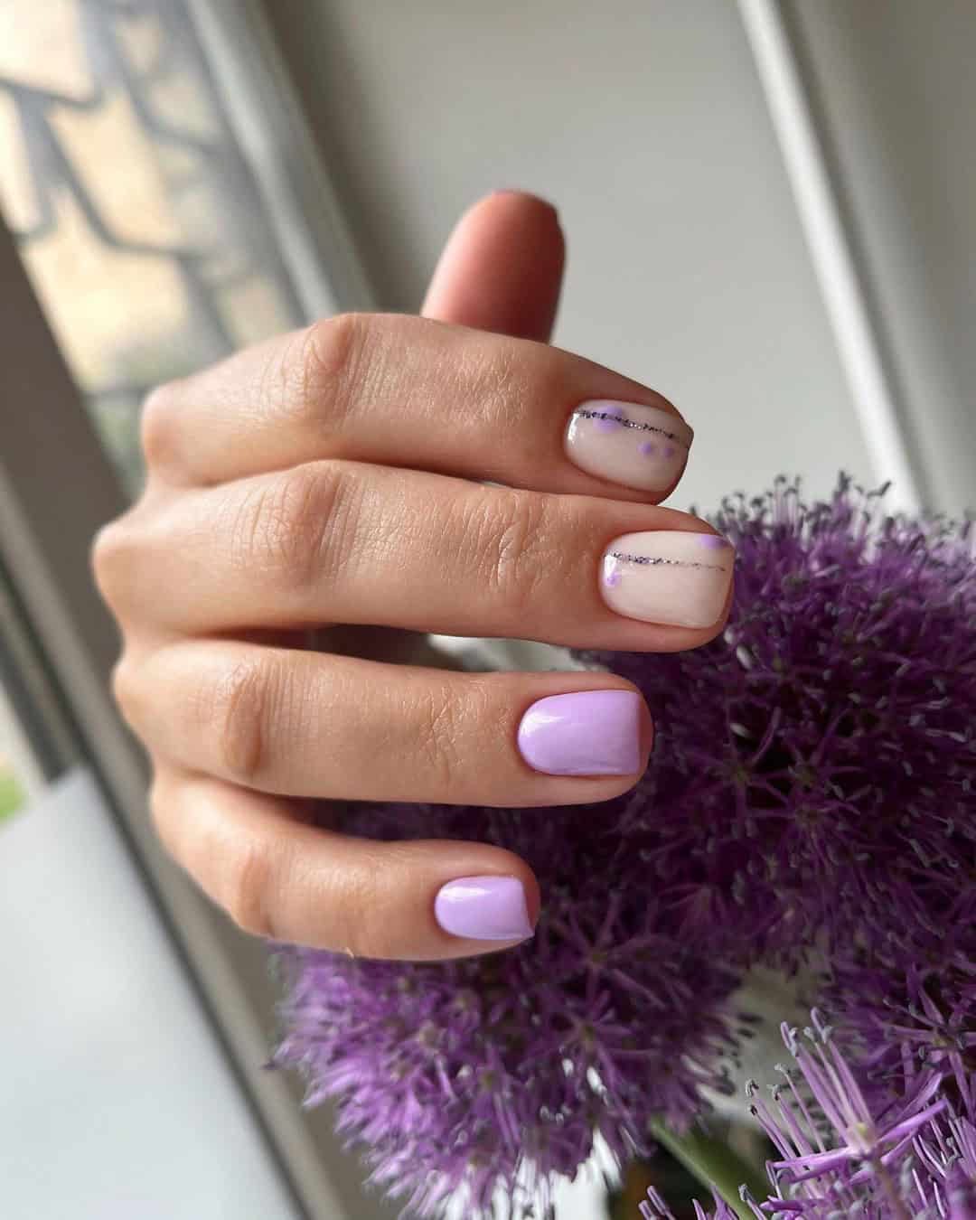 Light Purple Wedding Nails