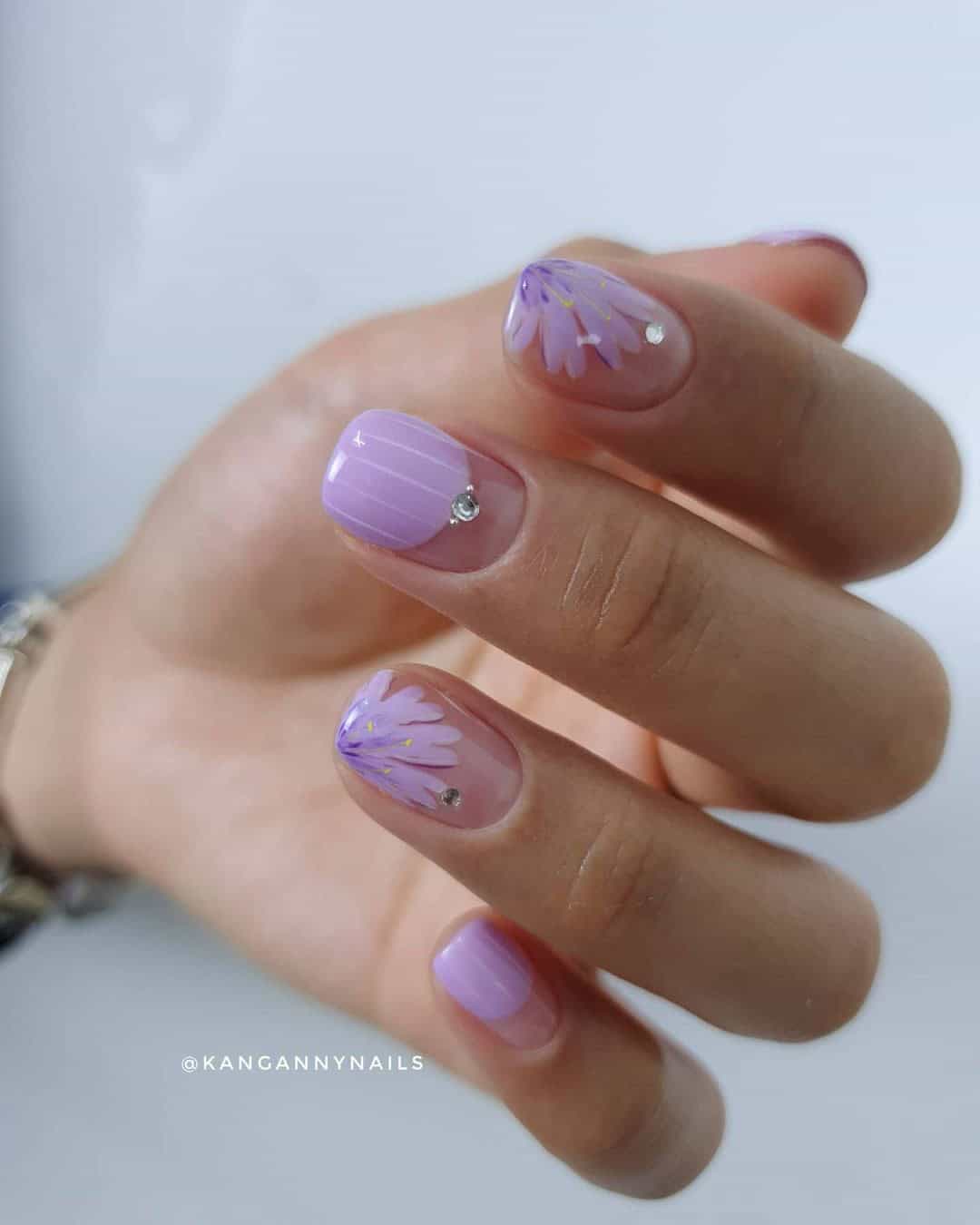 Dark Purple Wedding Nails