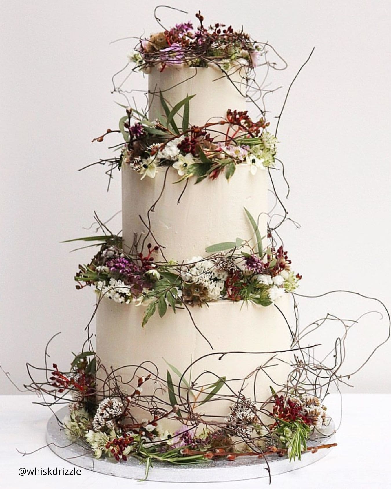 Black Elegant Summer Wedding Cakes
