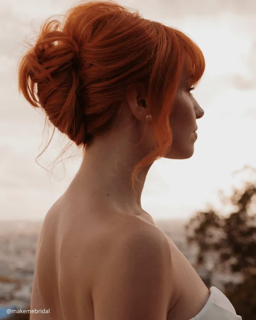 Short Wedding Hair With Bangs