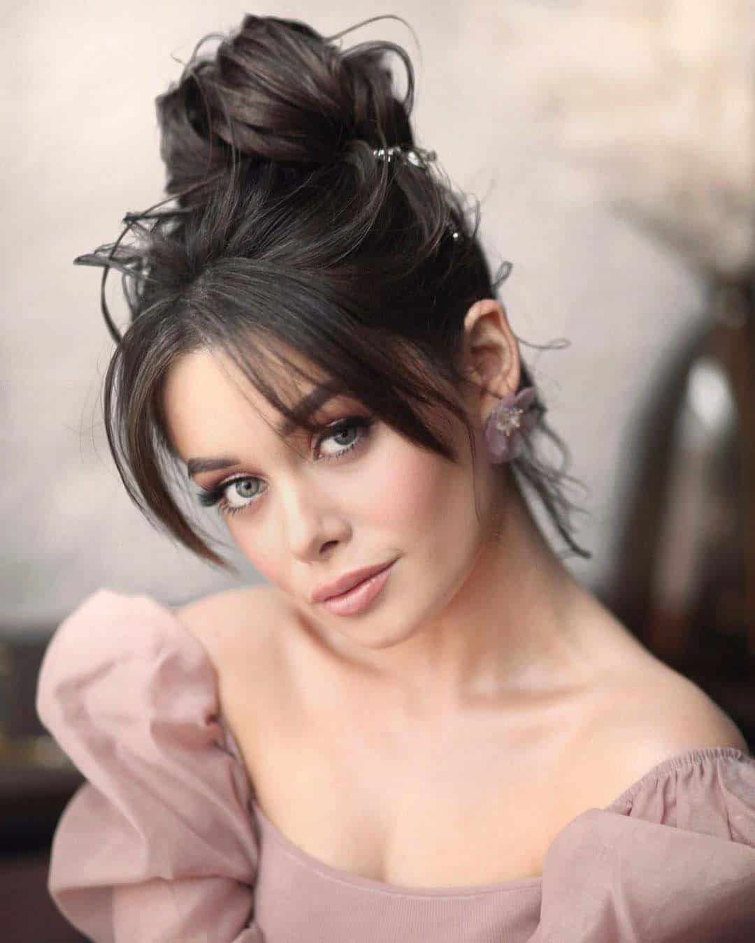 Wedding Hairstyles With Braids And Bangs