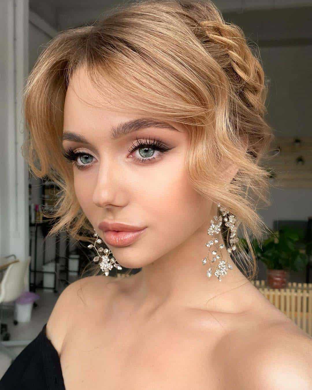 Half Up Half Down Hairstyles With Bangs