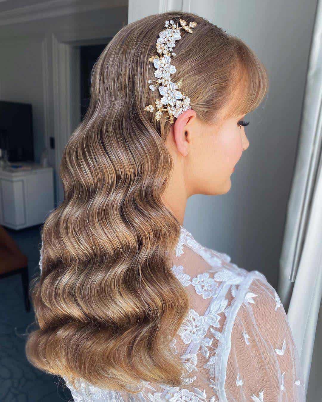 Wedding Hairstyles Down With Bangs