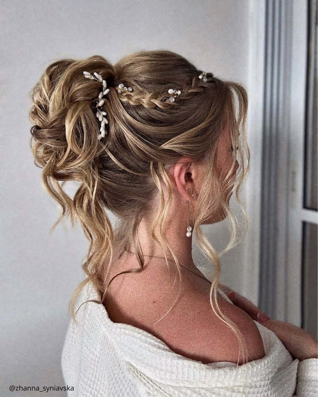 Curly Updo Wedding