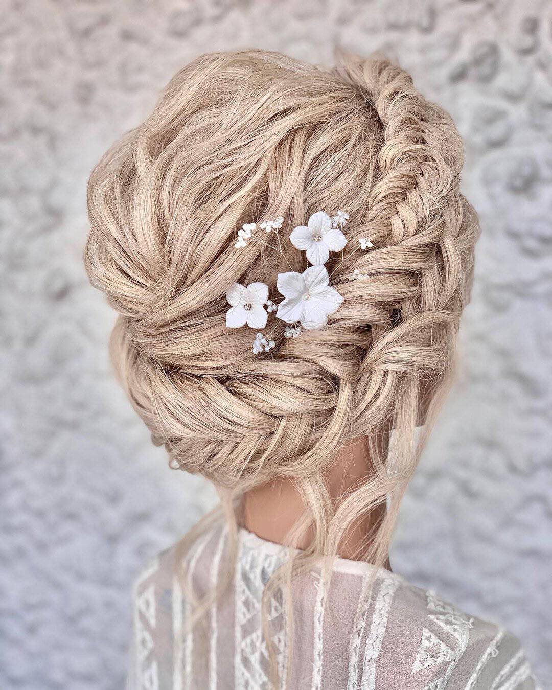 Bridal Updos With Braided Crown