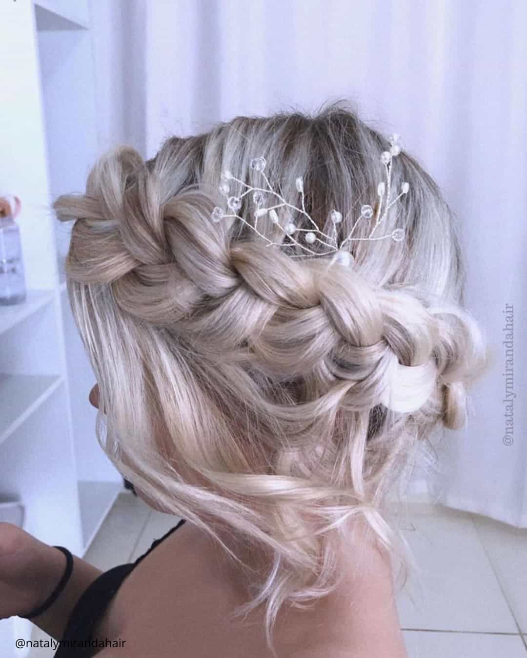 Bridal Updos With Braided Crown
