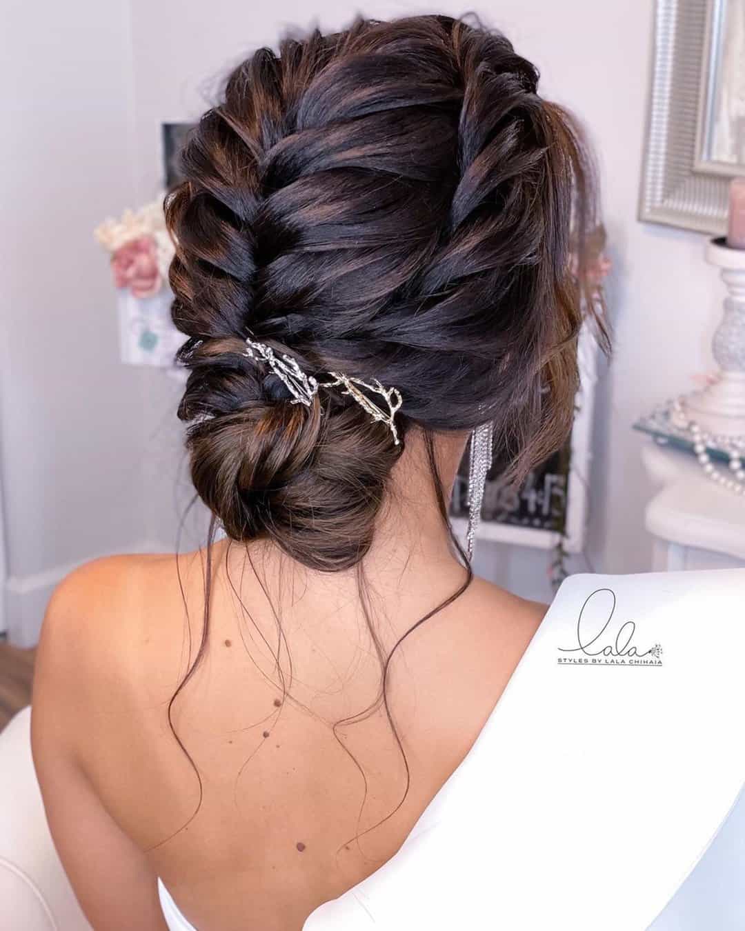 Braid Ideas For Messy Bridal Updo