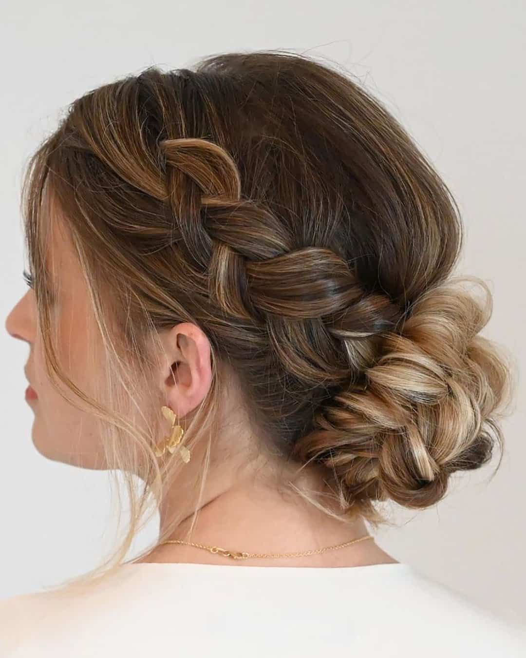 Wedding Bun Hairstyles With Braids