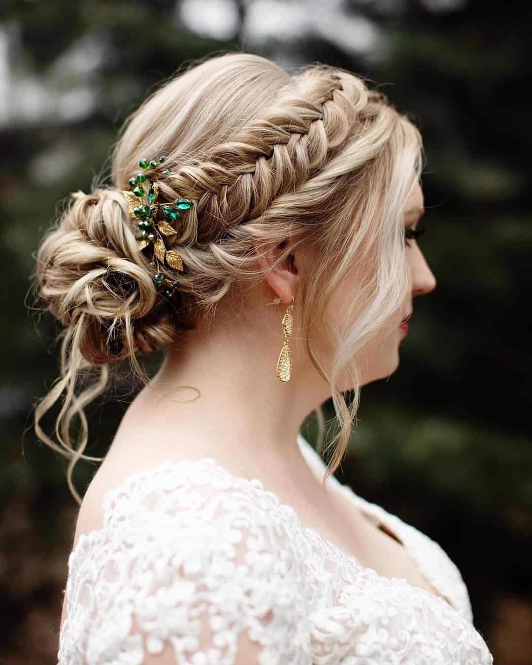 Wedding Bun Hairstyles With Braids