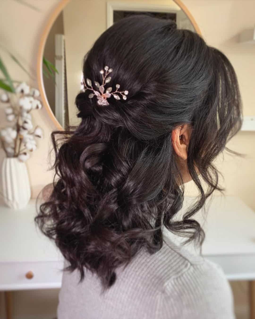 Medium Length Wedding Hairstyles Down