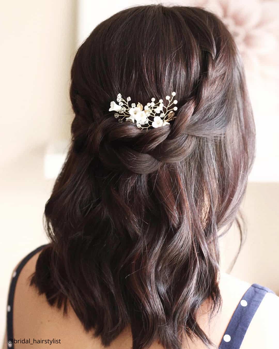 Loose Wavy Lob For Wedding