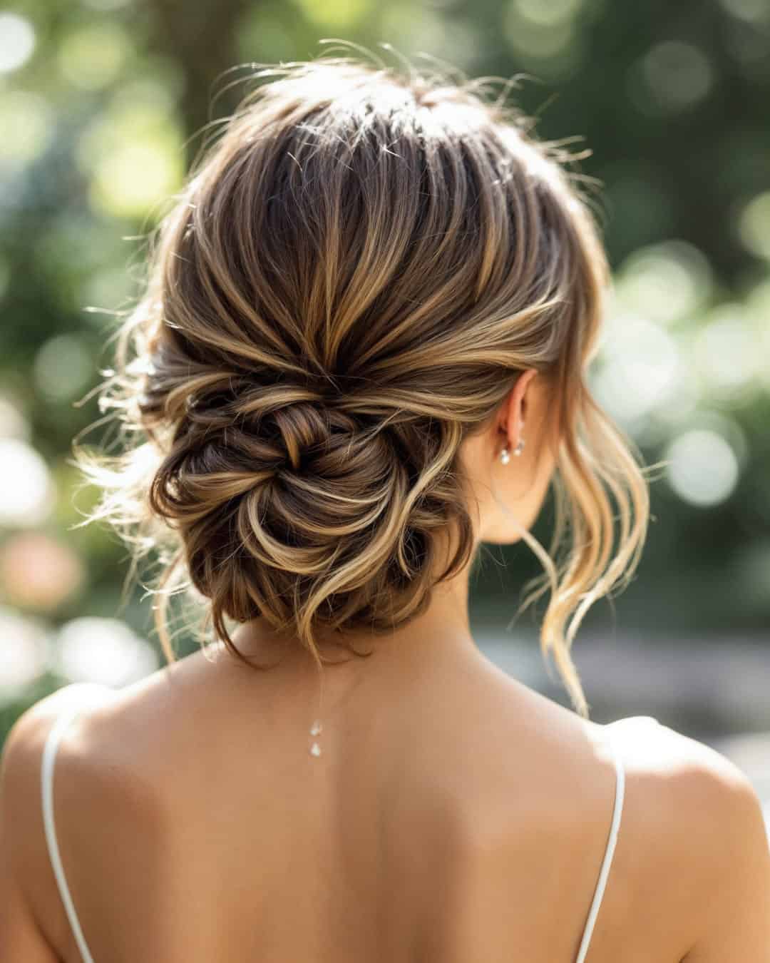 Cute Side Wedding Updos for Short Hair