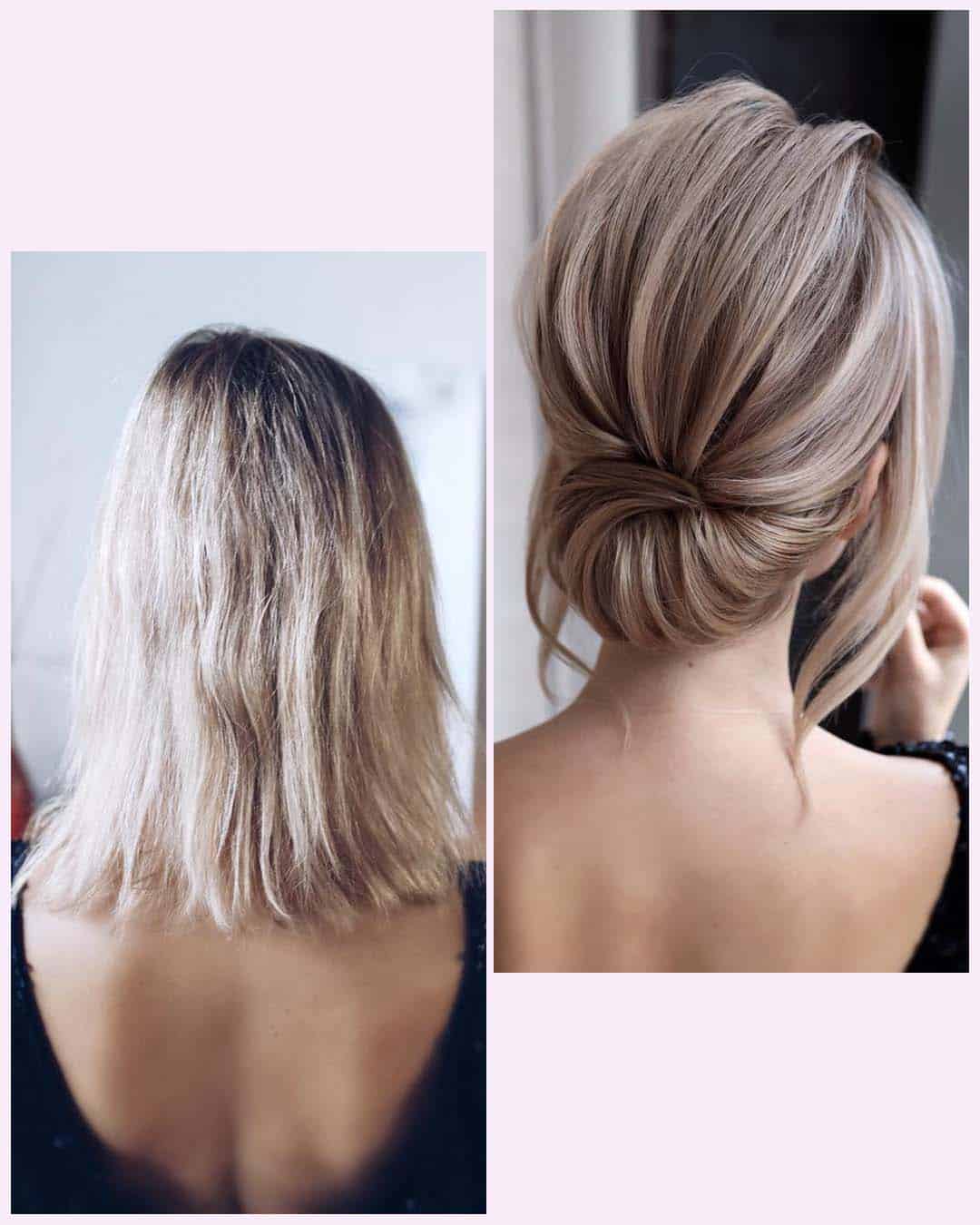 Textured Updos For Brides With Short Hair