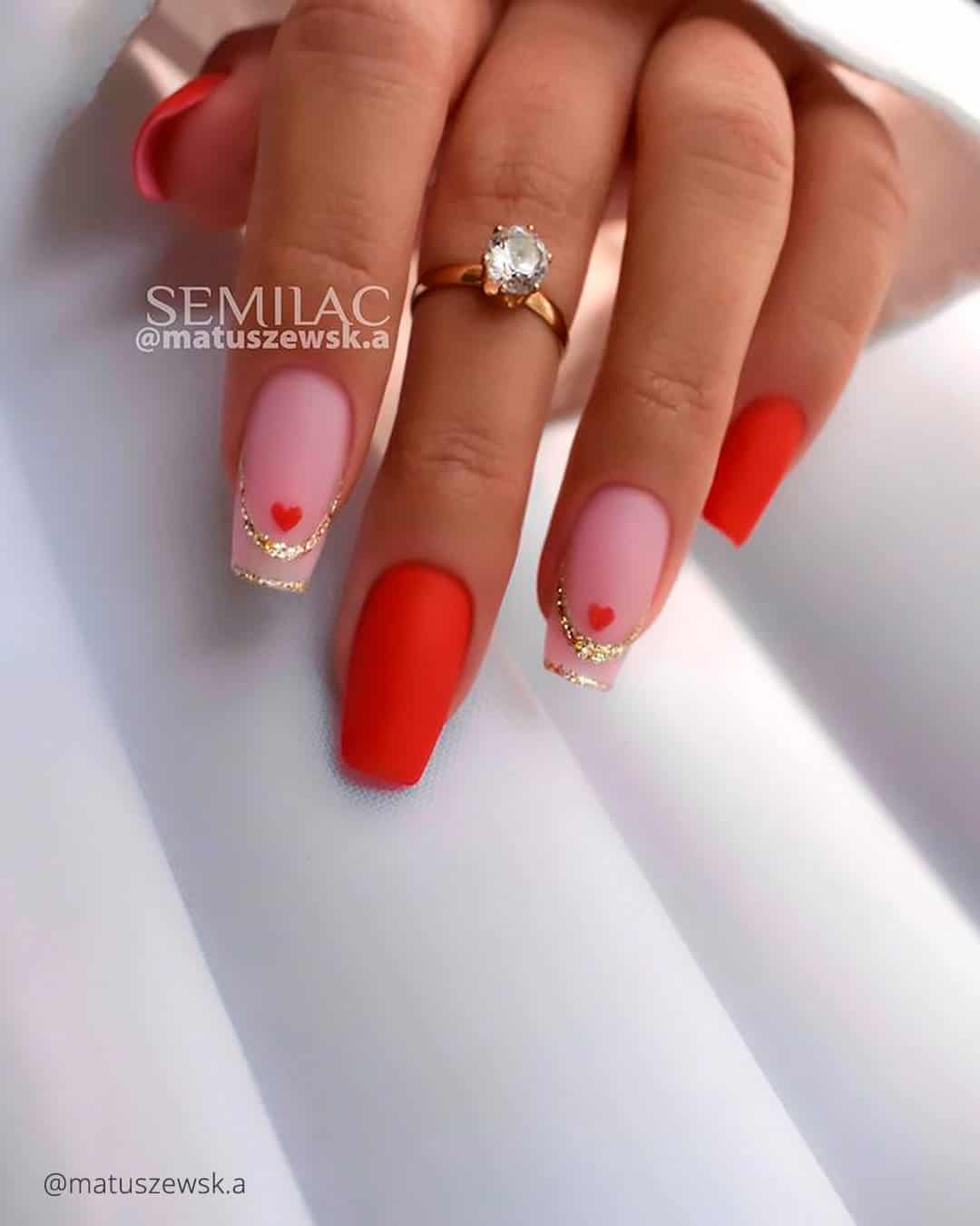 Pink And White Almond Nails