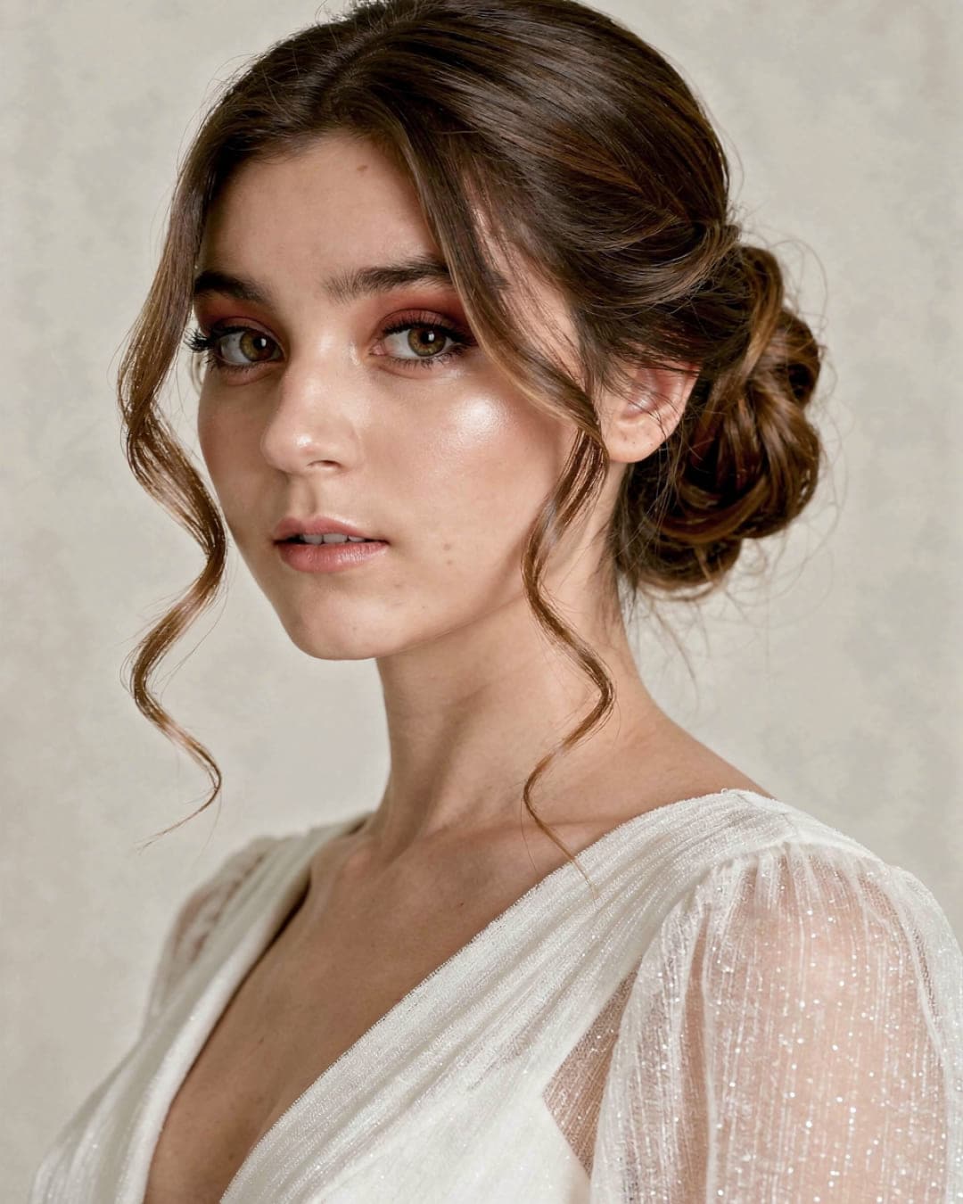 Relaxed Loose Updo Wedding Day