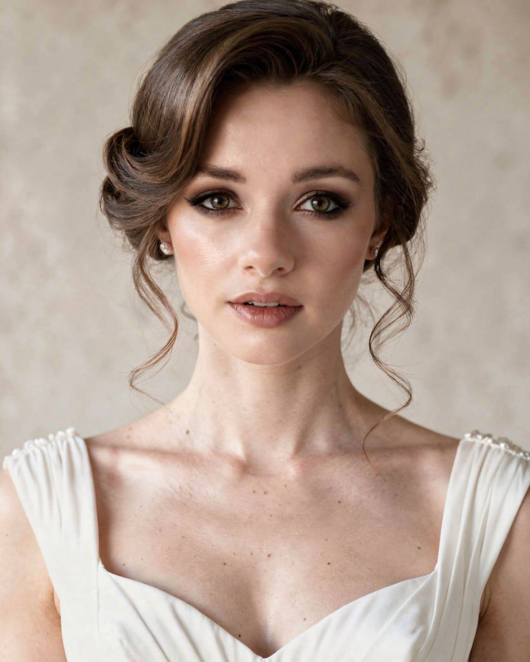 Relaxed Loose Updo Wedding Day