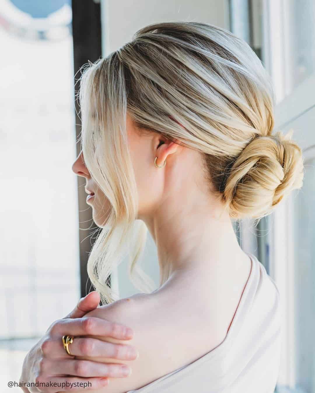 Rustic Bridal Updos for Medium Hair