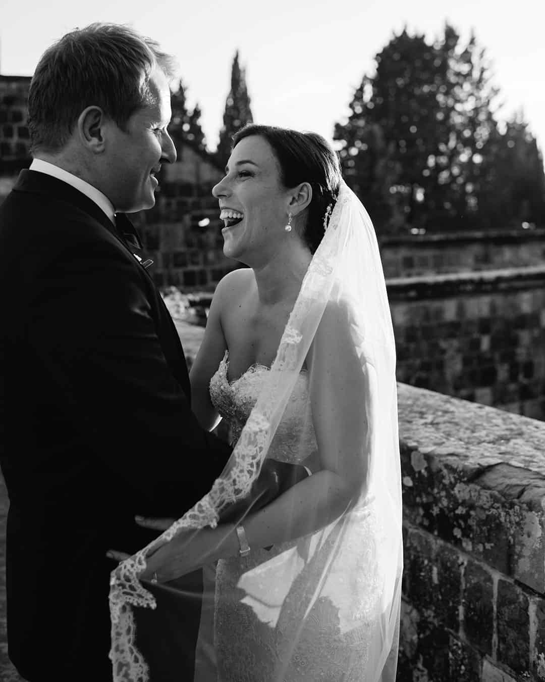 romantic real wedding in florence happy bride
