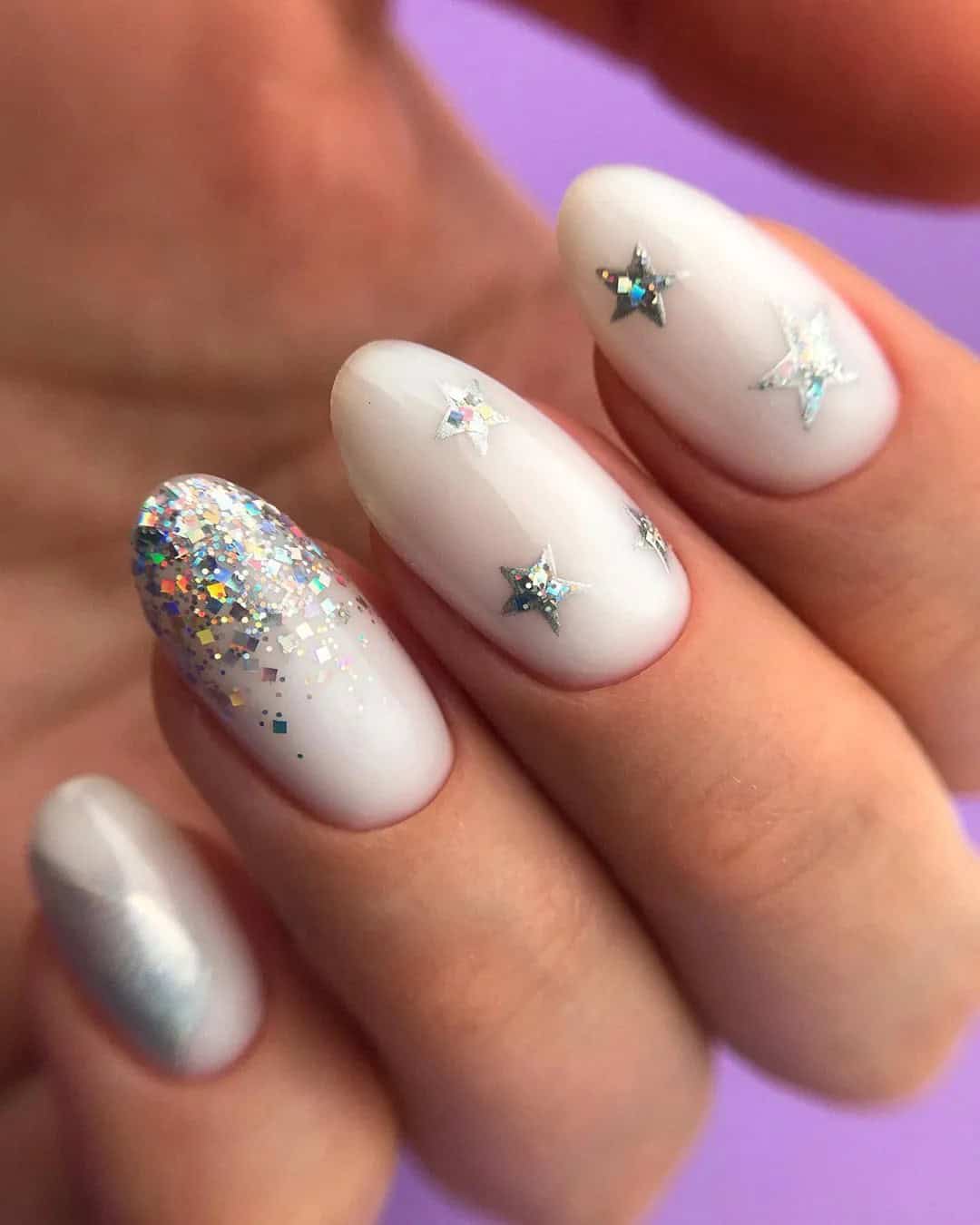 Coffin White Nail Designs
