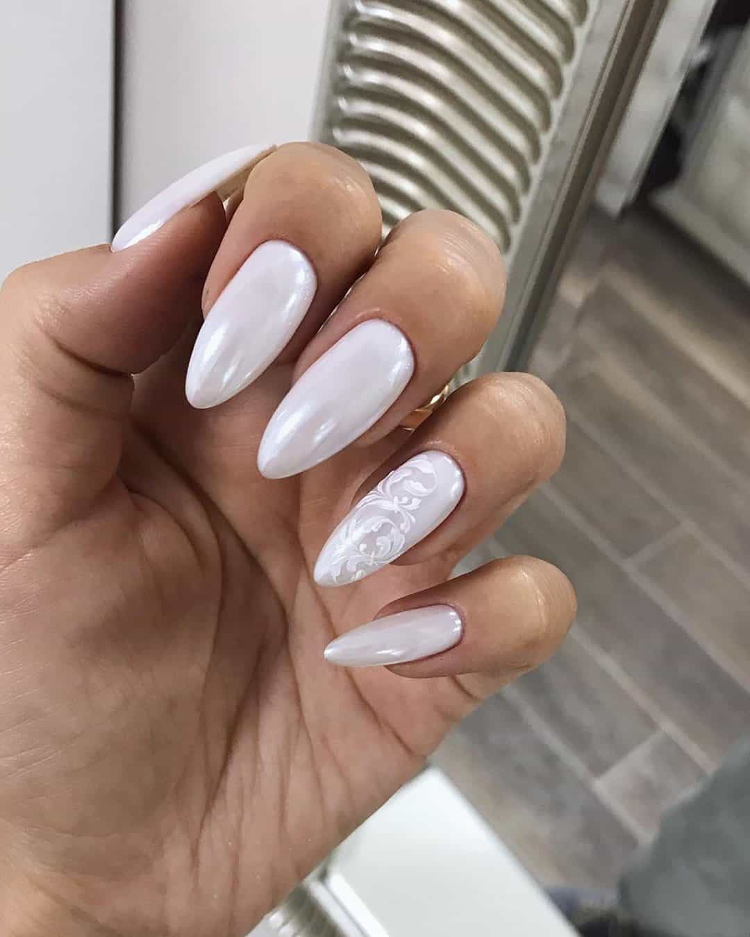White Lace Nail Designs