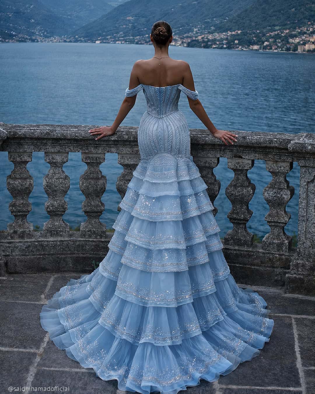 Blue And White Wedding Dresses