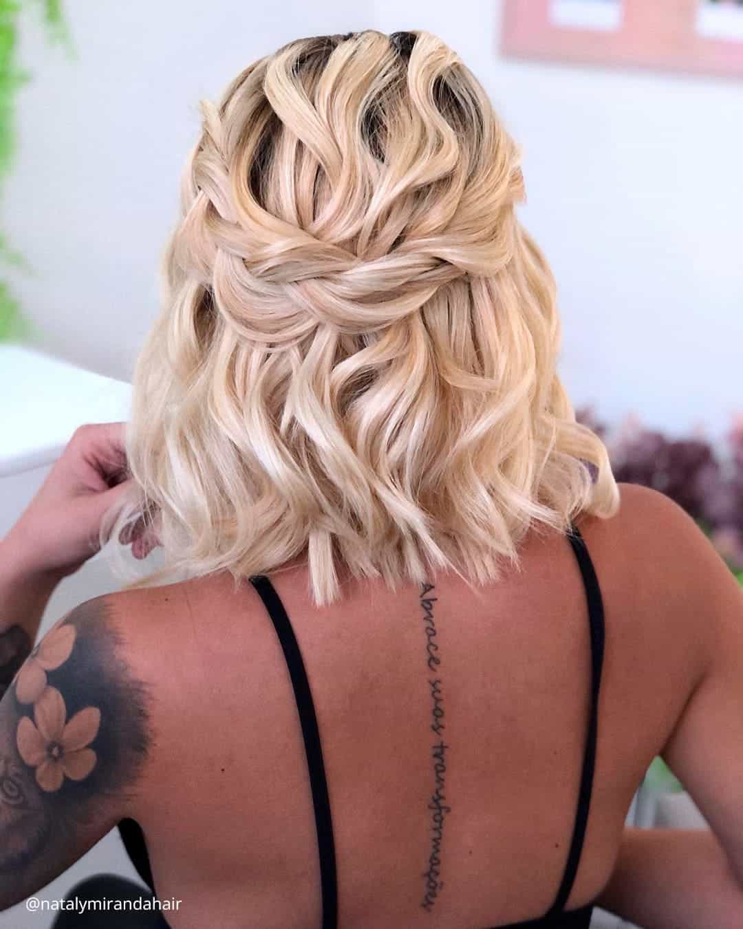 Boho Wedding Hairstyles For Short Hair