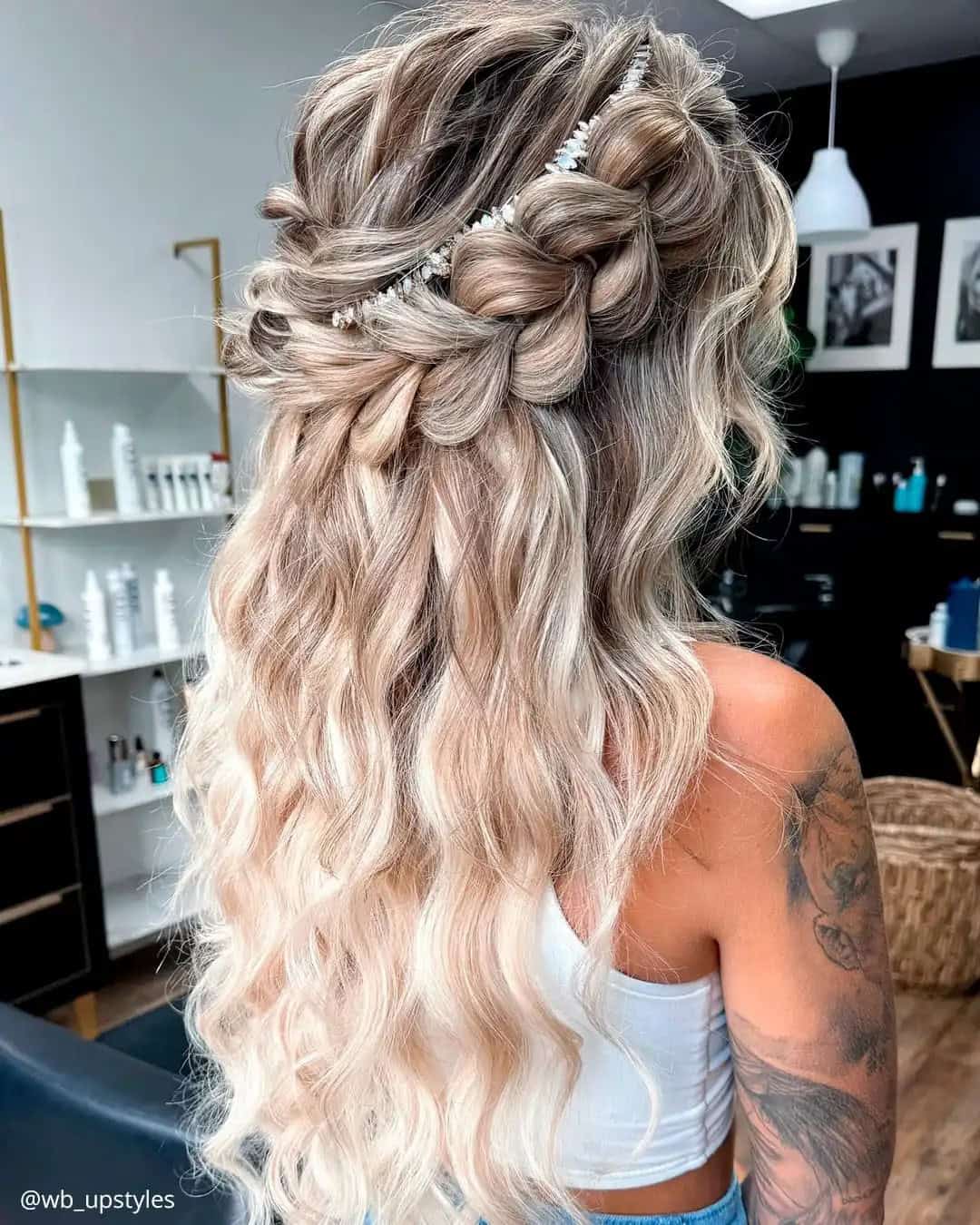 Boho Wedding Hairstyles Half Up Half Down