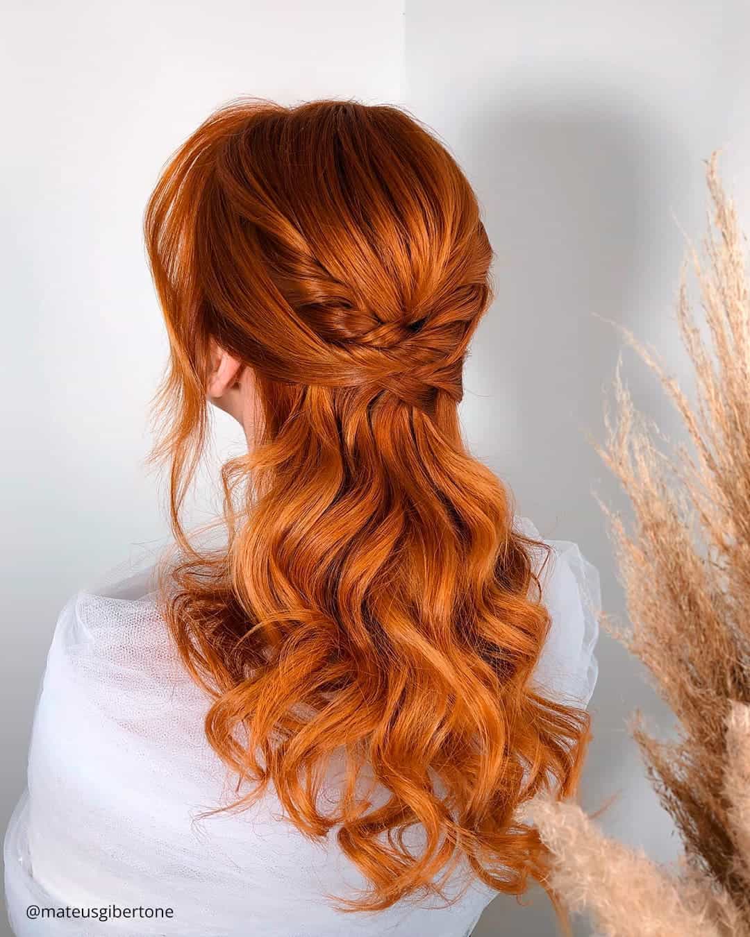Boho Wedding Hairstyles Half Up Half Down