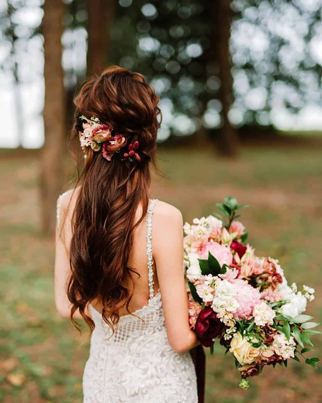 Messy Hair Boho Wedding Hairstyles
